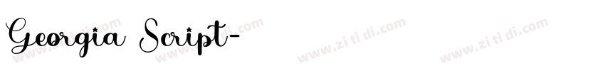 Georgia Script字体转换